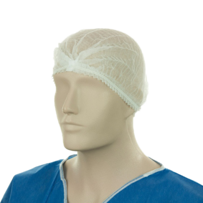 Disposable - Crimp Hats White 53cm 100/Pack 1000/Carton