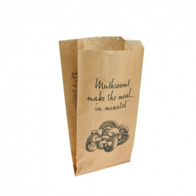 Paper Bag - Printed Mushroom 170mm x 80mm x 295mm  500/Pack
