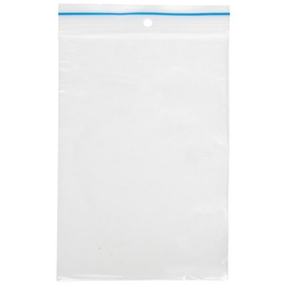 Reseal Bag - Blue Strip 130mm x 155mm  100/Pack  500/Box