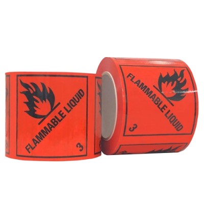 Label - Dangerous Goods (Flam Liquid 3)  96x100mm  500/Rl