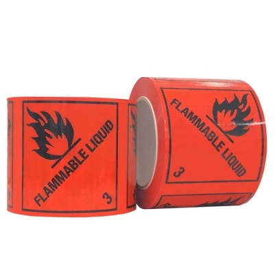 Label - Dangerous Goods (Flam Liquid 3)  96x100mm  500/Rl