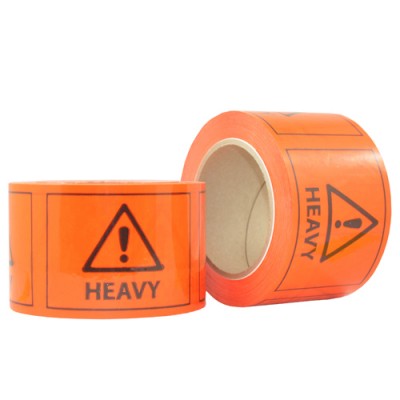 Label - Heavy             Orange/Black 75mmx96mm 500/Roll