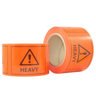 Label - Orange/Black Heavy 75mmx96mm 500/Roll