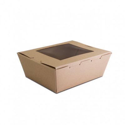 Window Box Bamboo - Medium 140×171×65mm  50/Pack  200/Carton