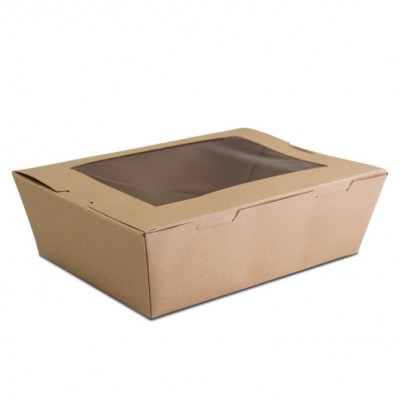 Window Box Bamboo - Large 158×215×65mm 50/Pack  200/Carton