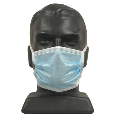 Disposable - Face Mask Blue 3-Ply With Ear Loops  (50/BOX)