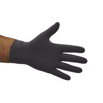 Glove - ( Black Nitrile Powder Free Med ) 100/Bx 10/Ctn