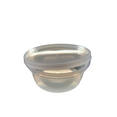 HS Round Clear Pottle & Lid Set 8oz/250ml 240/Carton