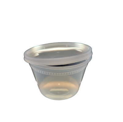 HS Round Clear Pottle & Lid Set 16oz/550ml 240/Carton