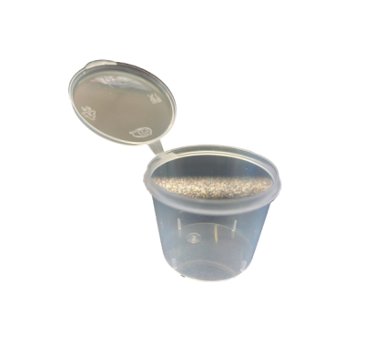 HS Sauce Container with Hinged Lid 90ml 3oz 1000/Carton